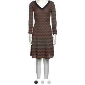 Missoni Black Gold Silver Lurex Mini Dress